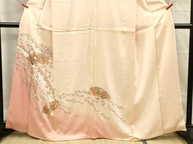 平和屋着物■訪問着 地紙花文 暈し染め 金彩 正絹 逸品 DABF0957cd