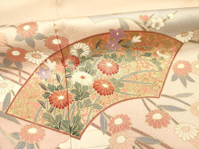 平和屋着物■訪問着 地紙花文 暈し染め 金彩 正絹 逸品 DABF0957cd