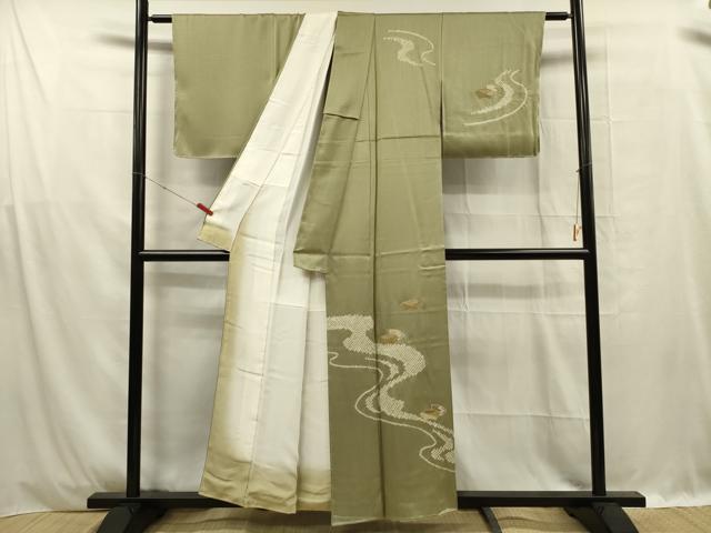 平和屋着物■中国三大刺繍 スワトウ刺繍 汕頭刺繍 総刺繍 訪問着 絞り 金糸 正絹 逸品 DABF0959ya