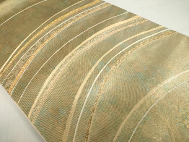 平和屋着物◎六通柄袋帯 流線の舞 金糸 正絹 逸品 DABF1105ud