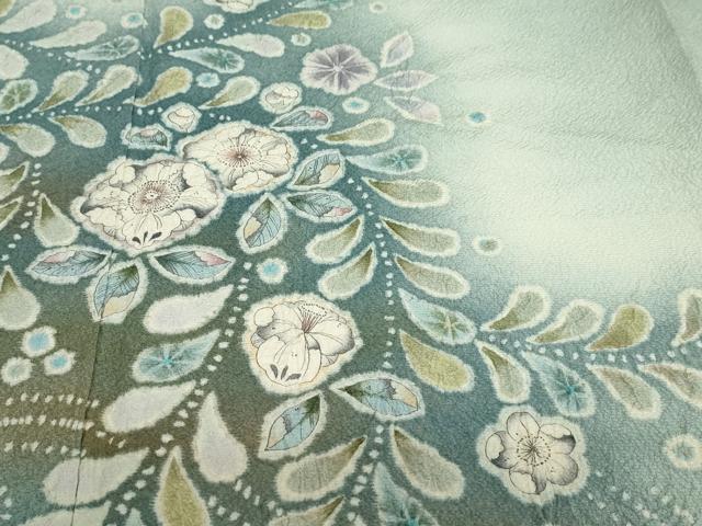 平和屋着物●訪問着 絞り 辻が花 暈し染め 正絹 逸品 DABF1165ud