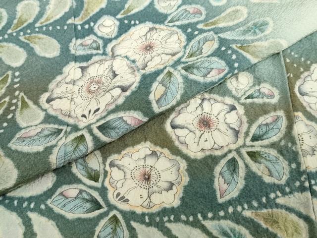 平和屋着物●訪問着 絞り 辻が花 暈し染め 正絹 逸品 DABF1165ud