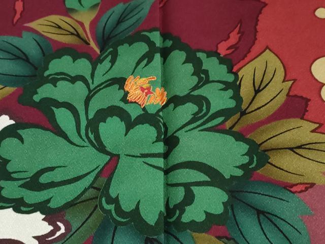 平和屋着物●豪華振袖 草花文 正絹 逸品 DABF1179ud