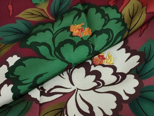 平和屋着物●豪華振袖 草花文 正絹 逸品 DABF1179ud