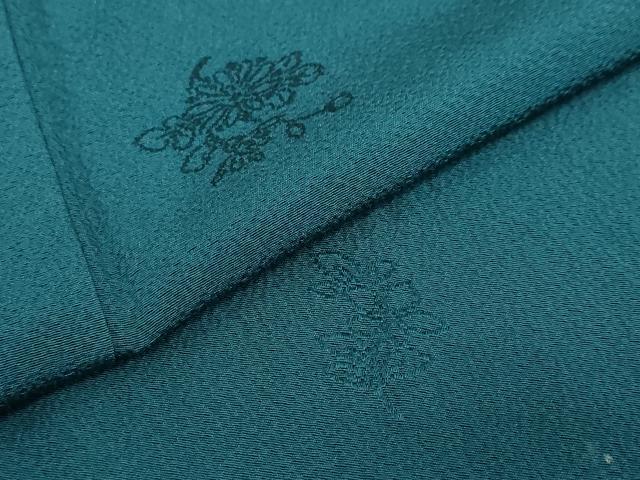 平和屋着物●世界的ファッションデザイナー 山本寛斎 kansaiブランド 振袖 草花地紋 鉄色 正絹 逸品 DABF1181ud