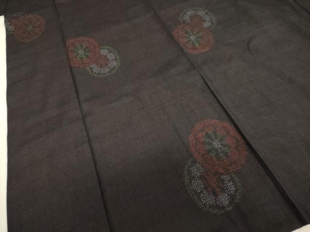 平和屋着物●本場結城紬 重要無形文化財 80亀甲 花丸文 鈴乃屋扱い 正絹 逸品 DABF1183ud