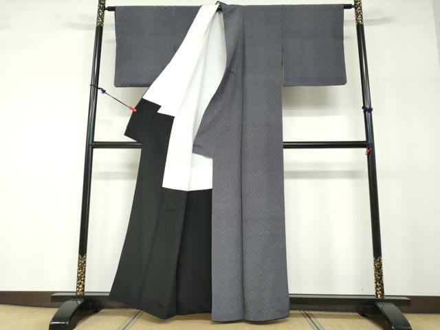 平和屋着物●重要無形文化財 人間国宝 中村勇二郎 江戸小紋 古代菊 正絹 逸品 DABF1186ud