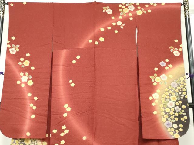 平和屋着物●豪華振袖 辻が花 暈し染め 金通し地 ますいわ屋扱い 正絹 逸品 DABF1187ud