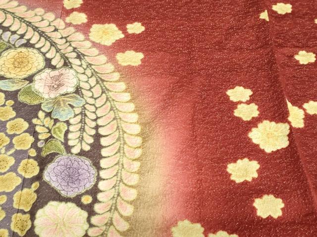 平和屋着物●豪華振袖 辻が花 暈し染め 金通し地 ますいわ屋扱い 正絹 逸品 DABF1187ud