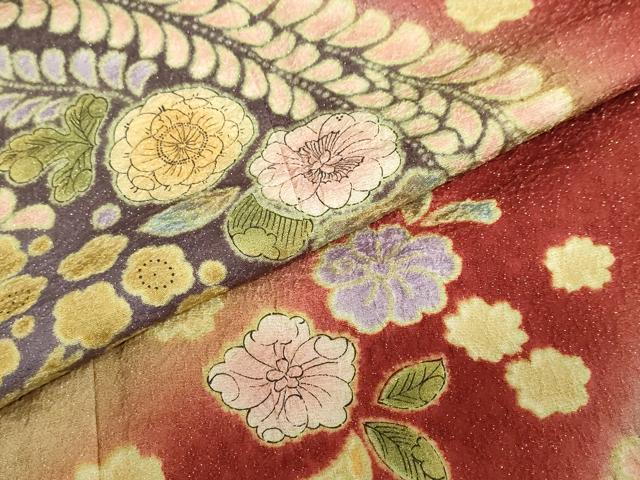 平和屋着物●豪華振袖 辻が花 暈し染め 金通し地 ますいわ屋扱い 正絹 逸品 DABF1187ud