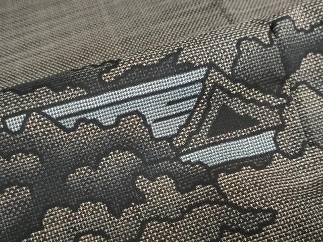 平和屋着物●本場大島紬 訪問着 9マルキ 風景樹林文 正絹 逸品 DABF1195ud