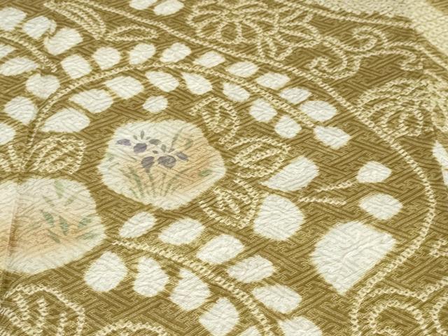 平和屋着物●訪問着 絞り 道長草花丸文 蛍暈し 正絹 逸品 DABF1222ud
