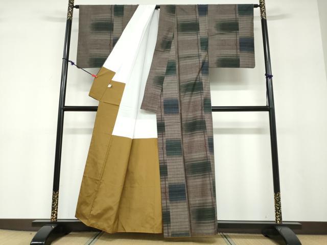 平和屋着物●本場大島紬 9マルキ 霞文 正絹 逸品 DABF1225ud