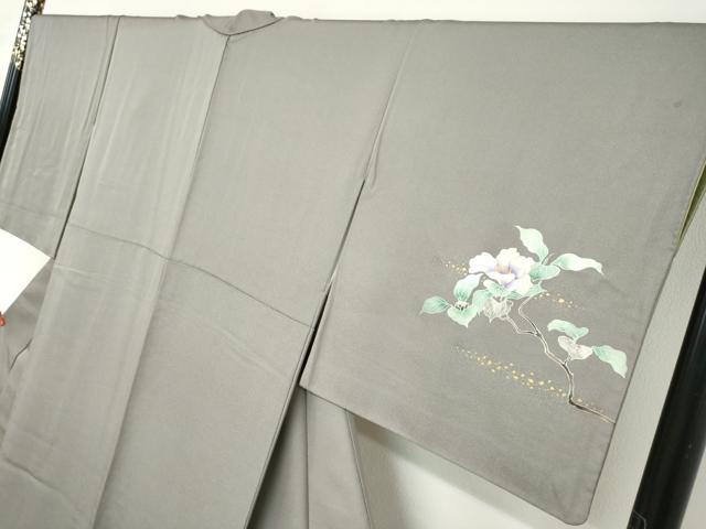 平和屋着物●訪問着 枝花文 暈し染め 金銀彩 正絹 逸品 DABF1233ud