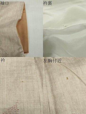 平和屋着物●本場結城紬 重要無形文化財 80亀甲 舞蝶文 正絹 逸品 DABF1251ud