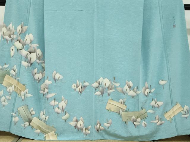 平和屋着物●訪問着 作家物 カラー 金彩 正絹 逸品 DABF1261ud