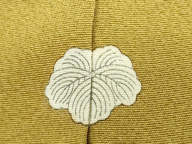平和屋着物●上質な色無地 芥子色 正絹 逸品 DABF1292ud
