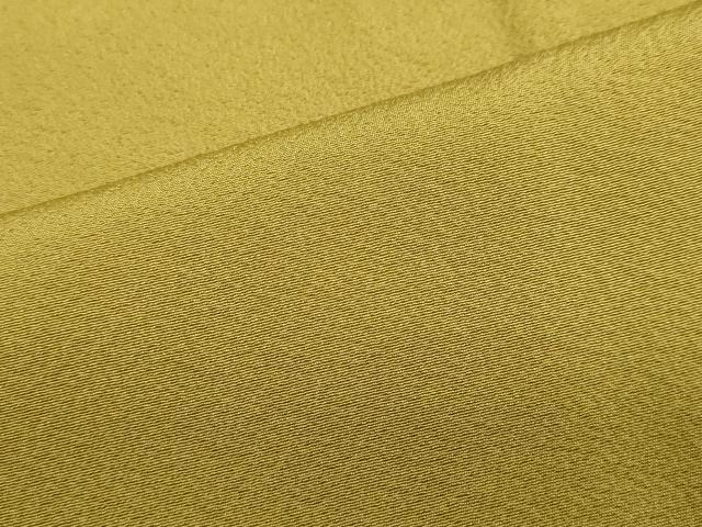 平和屋着物●上質な色無地 芥子色 正絹 逸品 DABF1292ud