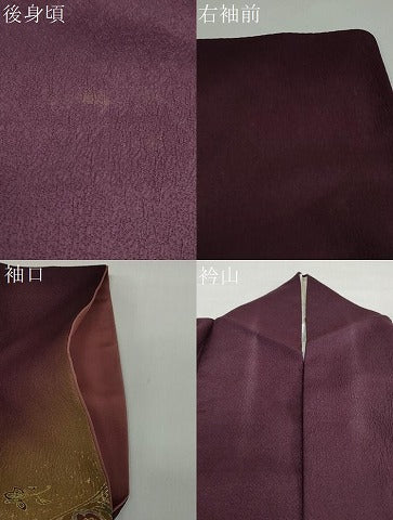 平和屋着物●訪問着 洋花文 暈し染め 金彩 正絹 逸品 DABF1296ud