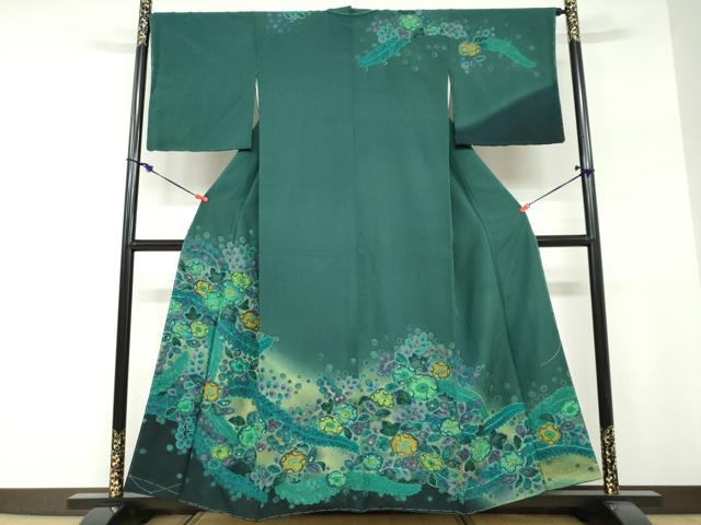平和屋着物●訪問着 辻が花 暈し染め 金彩 正絹 逸品 未使用 DABF1304ud