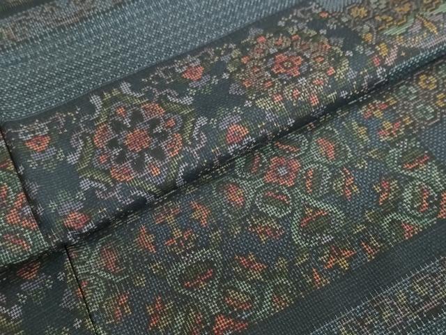 平和屋着物●都喜ヱ門 本場大島紬 泥染 美の喝采 証紙付き 藤絹織物謹製 正絹 逸品 未使用 DABF1309ud