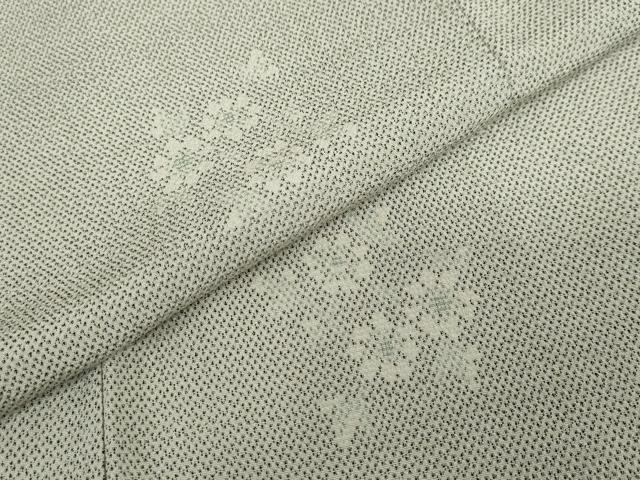 平和屋着物●本塩沢 草花文 正絹 逸品 未使用 DABF1314ud
