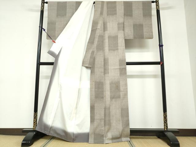 平和屋着物●池田重子コレクション 本場結城紬 重要無形文化財 市松 奥順織物謹製 鑑定証付き 正絹 逸品 DABF1319ud