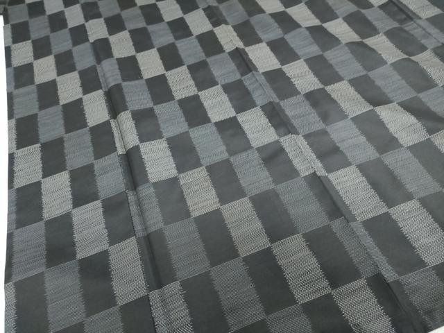 平和屋着物●本場大島紬 格子文 ほていや扱い 正絹 逸品 DABF1320ud