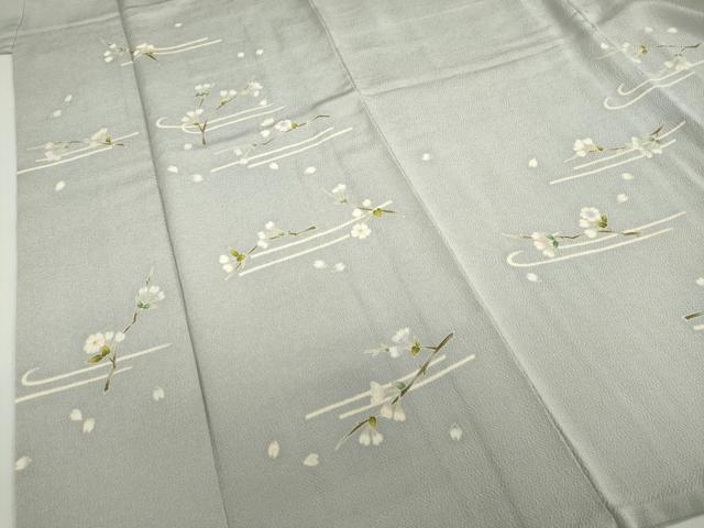 平和屋着物●訪問着 枝花文 鬼しぼ縮緬 高島屋扱い 正絹 逸品 DABF1322ud