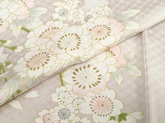 平和屋着物●訪問着 枝垂れ桜文 正絹 逸品 DABF1340ud