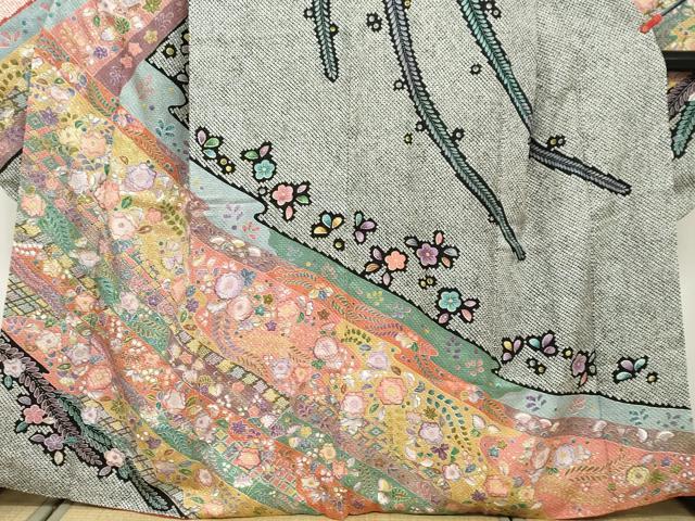 平和屋着物●豪華振袖 辻が花 金彩 正絹 逸品 DABF1351ud