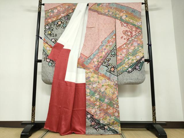 平和屋着物●豪華振袖 辻が花 金彩 正絹 逸品 DABF1351ud