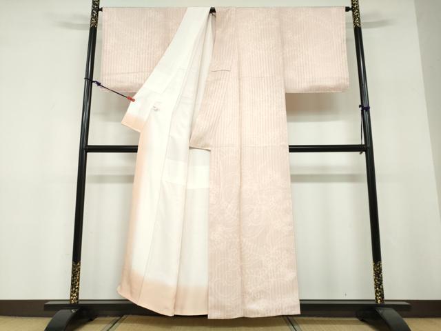 平和屋着物●上質な小紋 草花文 正絹 逸品 未使用 DABF1357ud