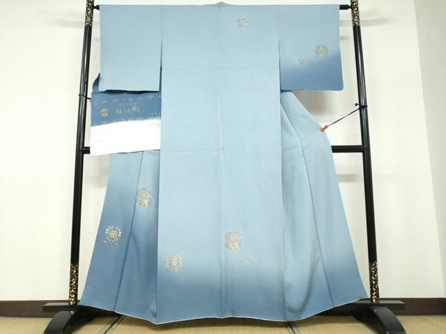 平和屋着物●訪問着 寿光織 誕生の樹 暈し染め 金糸 反端付き 正絹 逸品 DABF1359ud