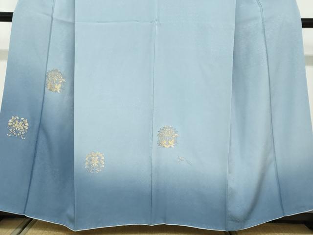 平和屋着物●訪問着 寿光織 誕生の樹 暈し染め 金糸 反端付き 正絹 逸品 DABF1359ud