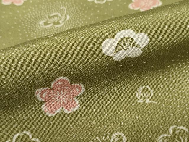平和屋着物●上質な小紋 舞梅文 ロング丈 正絹 逸品 未使用 DABF1360ud