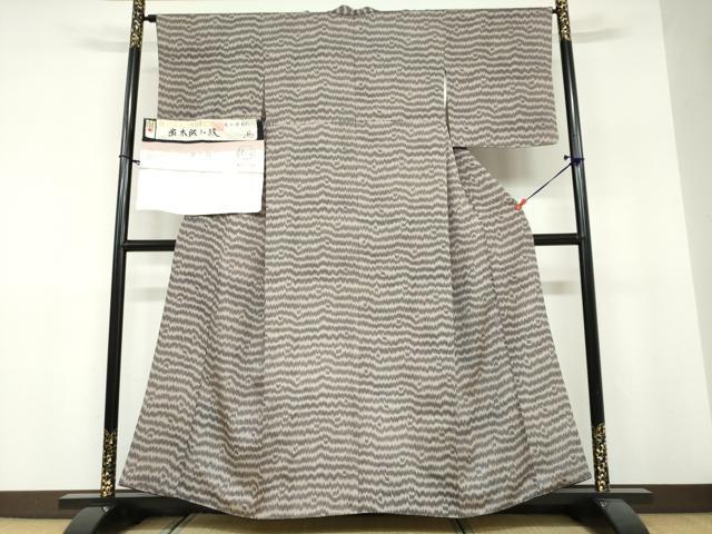平和屋着物●江戸小紋 作家物 児玉博彫刻 抽象文様 まるやま扱い 証紙付き 伊と幸 正絹 逸品 DABF1367ud