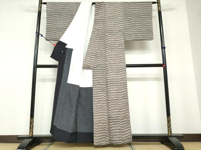 平和屋着物●江戸小紋 作家物 児玉博彫刻 抽象文様 まるやま扱い 証紙付き 伊と幸 正絹 逸品 DABF1367ud