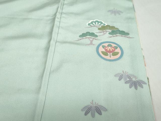 平和屋着物●訪問着 作家物 駒刺繍 雲取り草花文 暈し染め 金彩 正絹 逸品 DABF1370ud