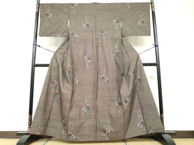 平和屋着物●本場大島紬 9マルキ 短冊草花文 正絹 逸品 DABF1371ud