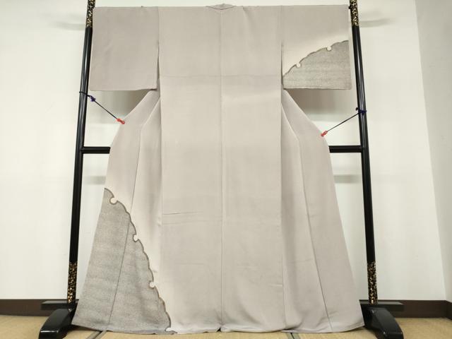 平和屋着物●訪問着 鹿の子雪輪文 鬼しぼ縮緬 正絹 逸品 DABF1374ud
