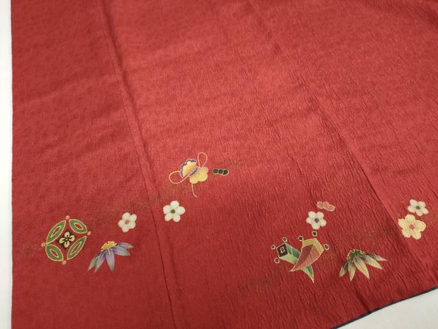 平和屋着物●豪華振袖 作家物 絞り 宝尽くし花文 金彩 正絹 逸品 DABF1377ud