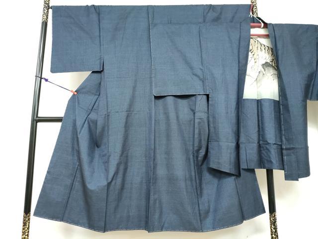 平和屋着物●男性 本場大島紬 アンサンブル 長羽織 100亀甲 総詰め 羽裏:虎 正絹 逸品 未使用 DABF1388ud