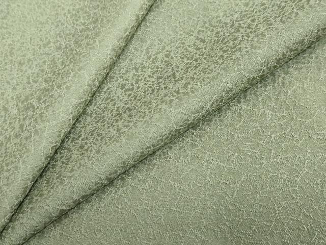 平和屋着物●上質な色無地 干割れ地紋 老竹色 正絹 逸品 DABF1397ud