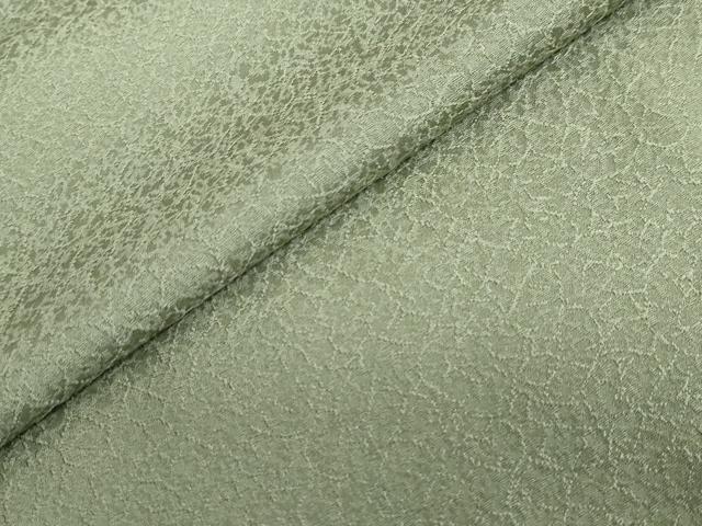 平和屋着物●上質な色無地 干割れ地紋 老竹色 正絹 逸品 DABF1397ud