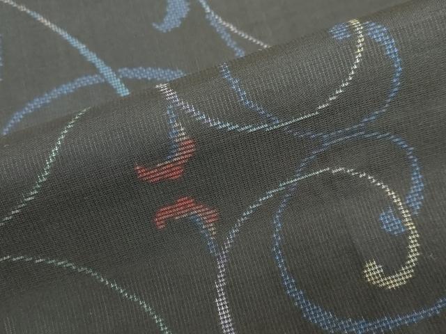 平和屋着物●本場大島紬 9マルキ 唐草文 正絹 逸品 DABF1404ud