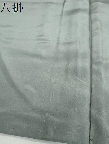 平和屋着物●江戸小紋 万筋 暗黒色色×灰黄緑色 正絹 逸品 未使用 DABF1408ud