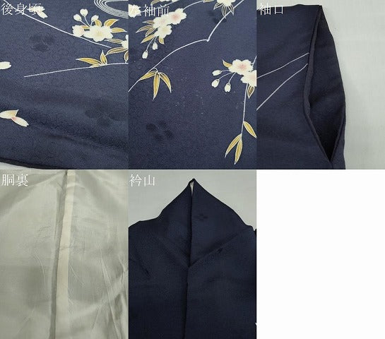 平和屋着物●訪問着 枝垂れ桜文 正絹 逸品 DABF1409ud