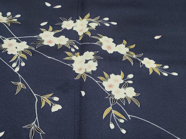 平和屋着物●訪問着 枝垂れ桜文 正絹 逸品 DABF1409ud