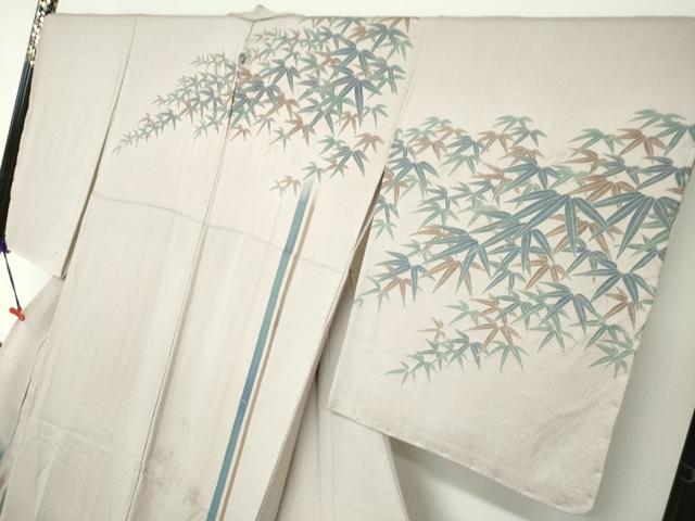 平和屋着物●訪問着 笹竹文 金糸 正絹 逸品 未使用 DABF1410ud